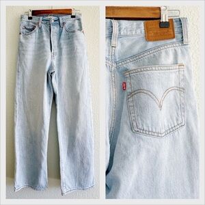 LEVIS Premium Ribcage Straight Ankle Button Fly Jeans Size 27